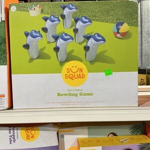 Sun Squad Inflatable Bowling Game - Blue and White